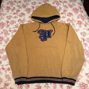 Vintage 90s Paco Jeans Lofty Fit Golden Maroon Thick Cotton Hoodie